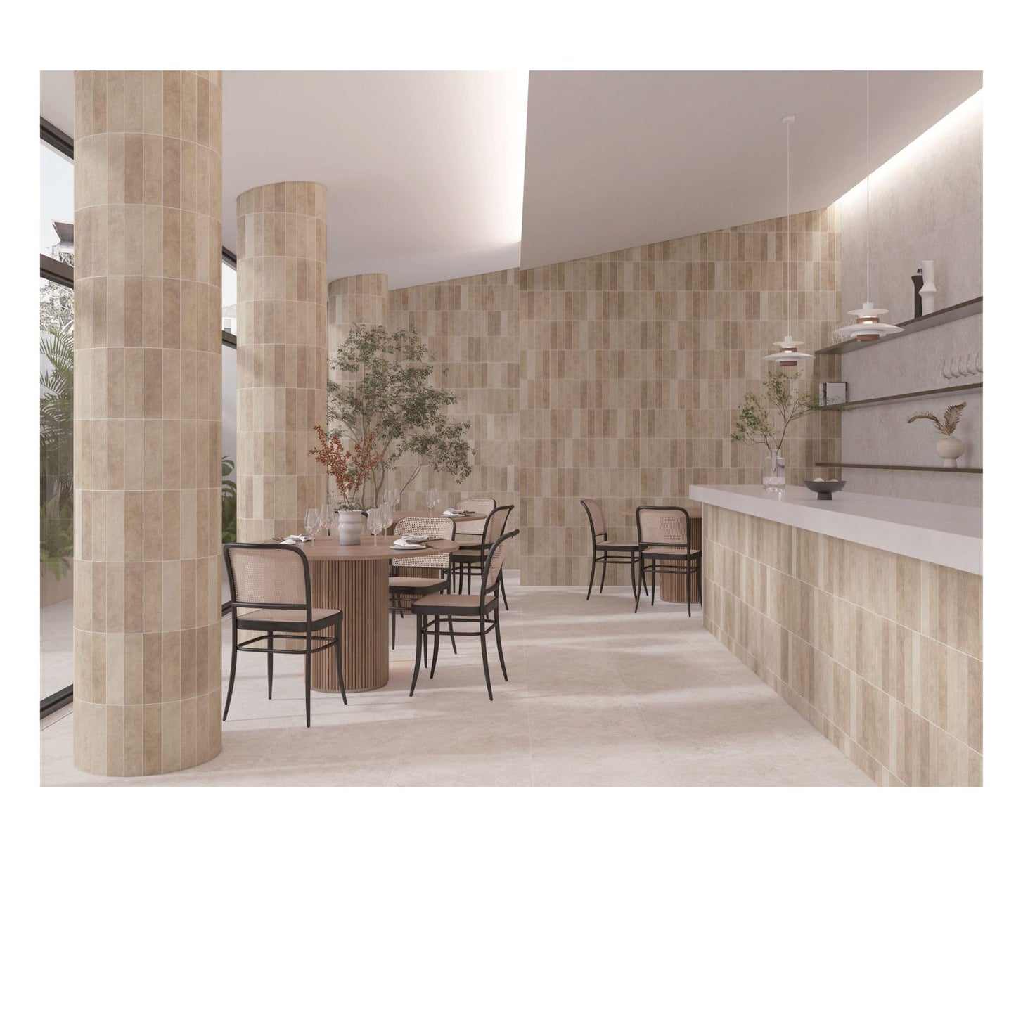 Earth Brown Matte 75×300mm Subway Tile