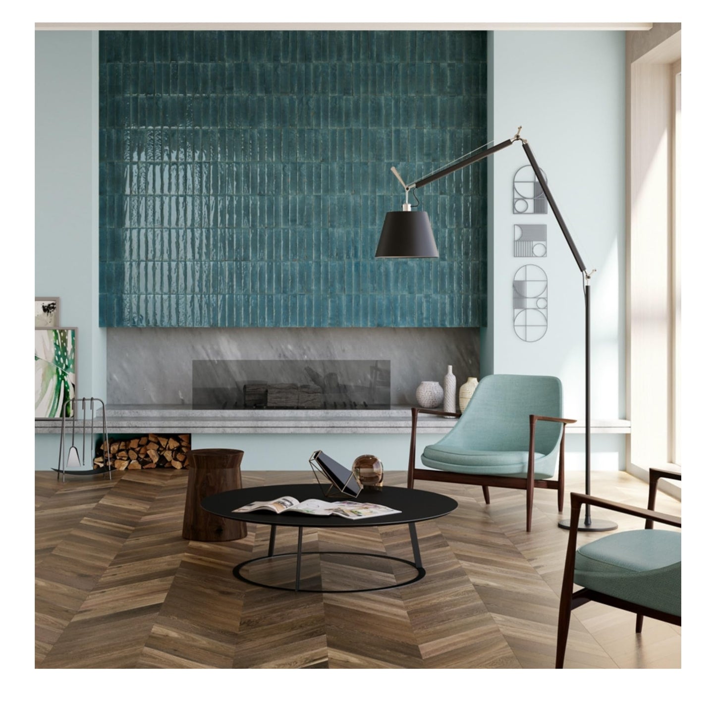 Indigo Shine Subway Tile