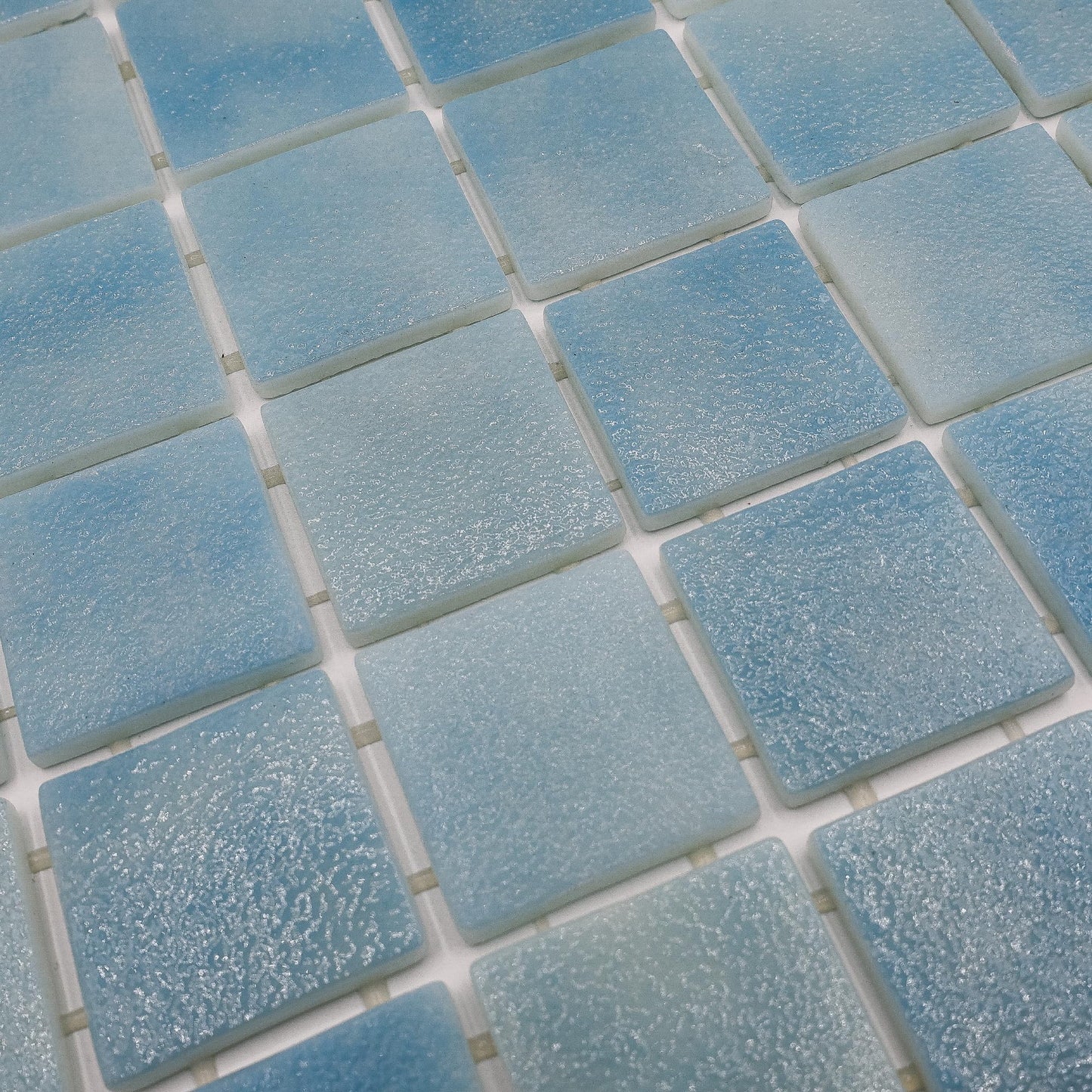 AO Tiles Glass Mosaic Tile – Serpentine Blue 300x300mm- 10 Sheets/ Sample