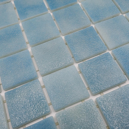 AO Tiles Glass Mosaic Tile – Serpentine Blue 300x300mm- 10 Sheets/ Sample