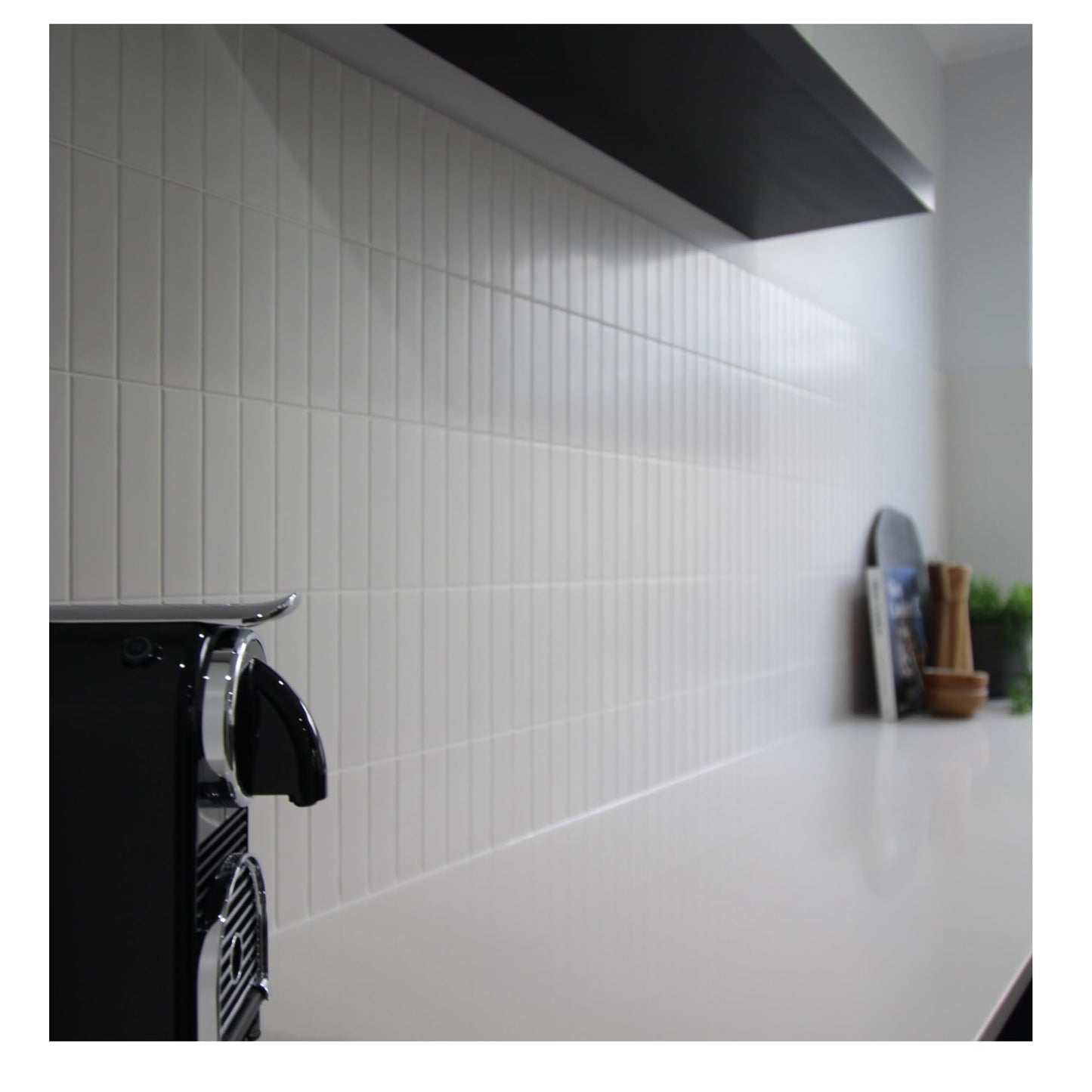 Matt White Mosaic Tile Stackbond