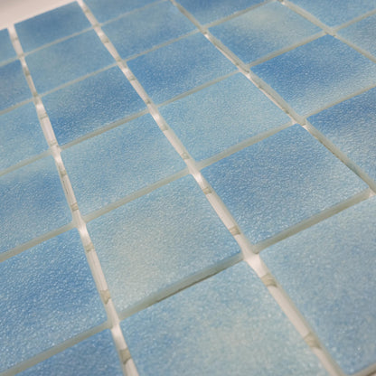 AO Tiles Glass Mosaic Tile Sample – Cloud Sky Blue 10 Sheets/ Sample