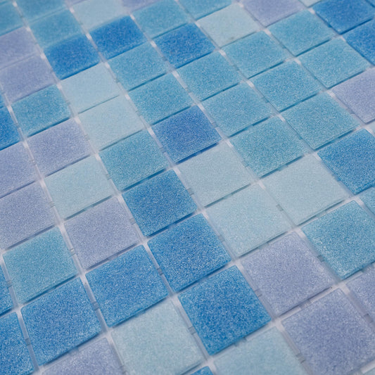 AO Tiles Glass Mosaic Tile – Blue freo Freeze 300x300mm- 10 Sheets/ Sample