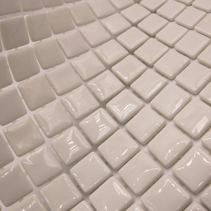 AO Tiles Glass Mosaic Tile – Swan White 300x300mm- 10 Sheets/ Sample