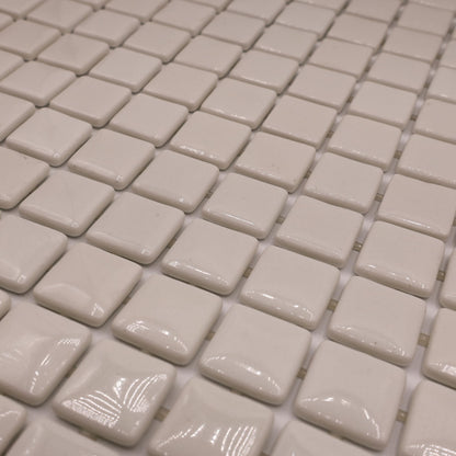 AO Tiles Glass Mosaic  – Swan White 10 Sheets/ Sample