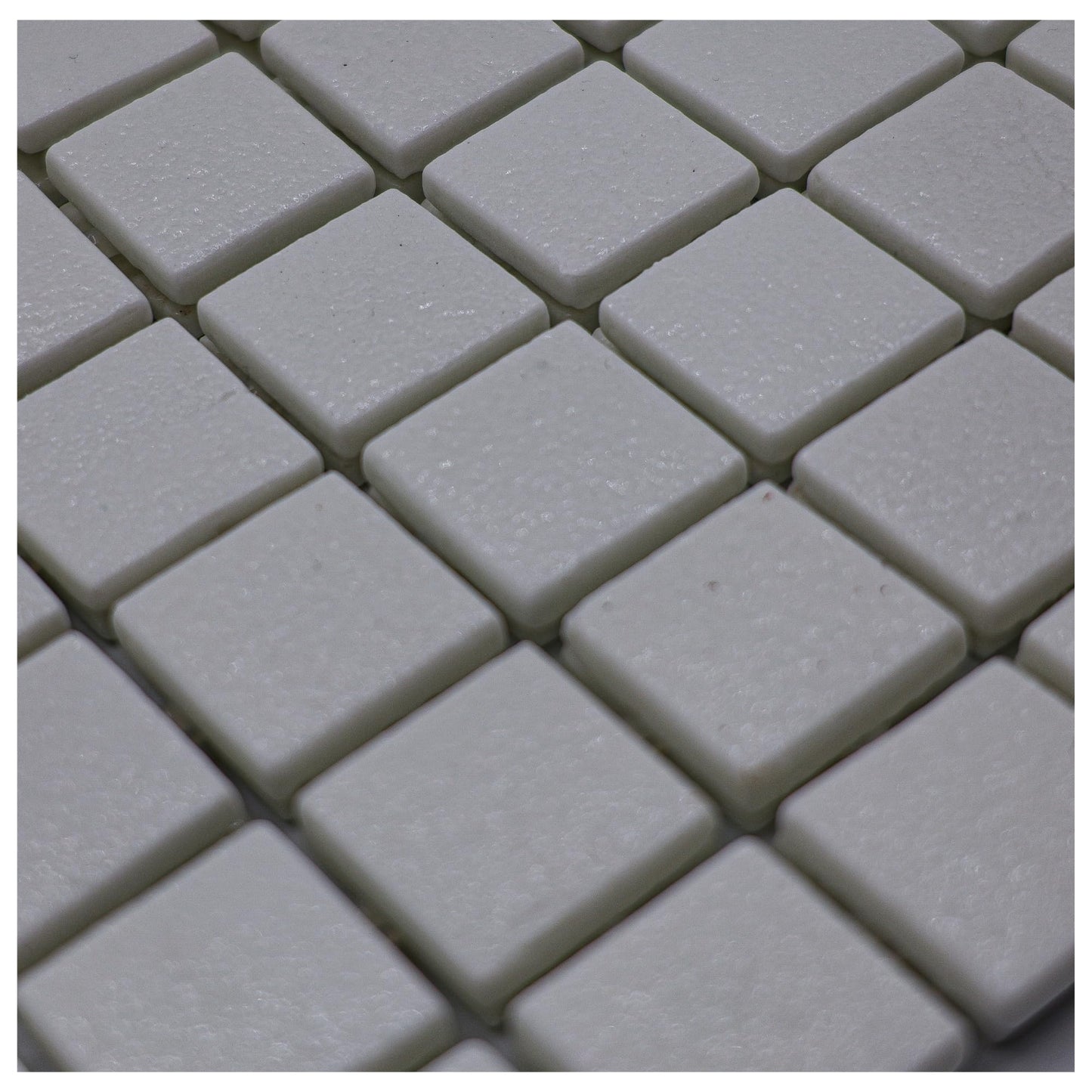 AO Tiles Glass Mosaic Tile – Bone White 300x300mm- 10 Sheets/ Sample