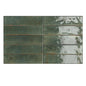 Olive Mist Subway Tile 250x60mm Gloss Finish- Glowtile Collection – 50 Tiles per Box.