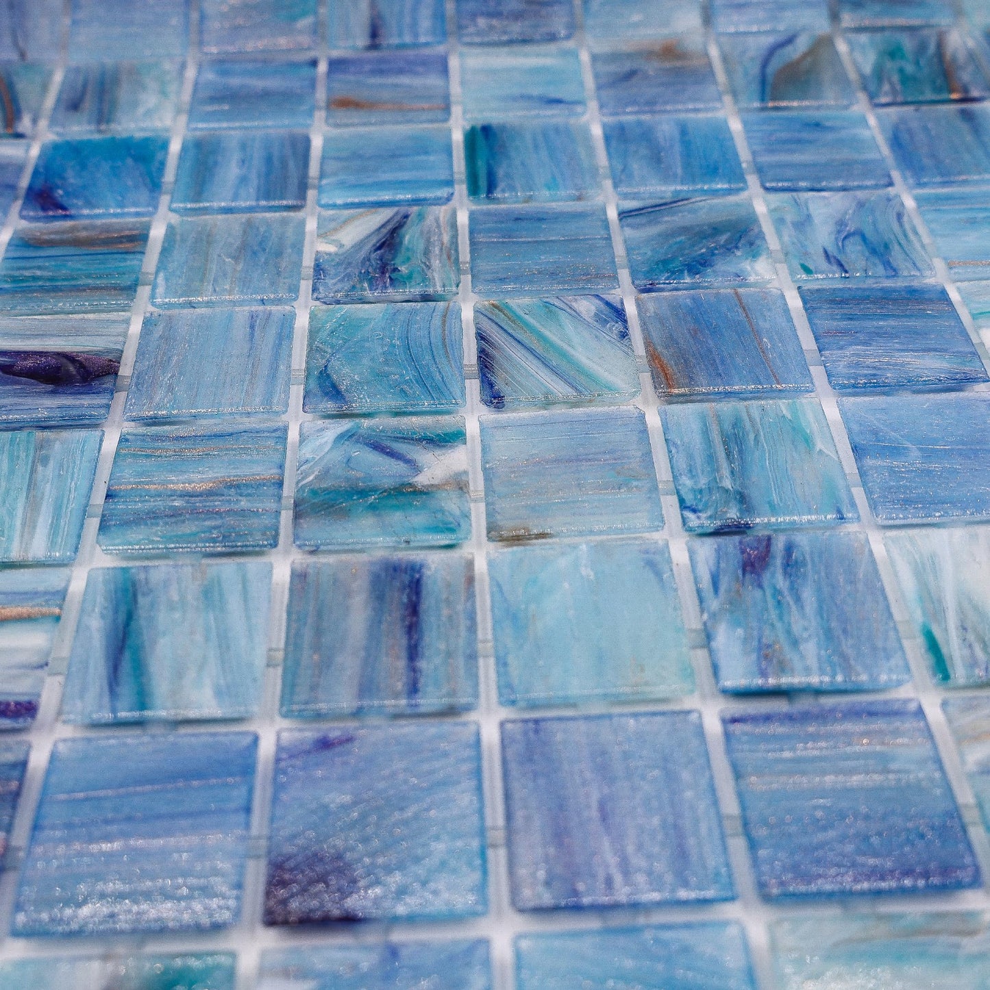 AO Tiles Glass Mosaic – Blue Dawn Sky 10 Sheets/ Sample