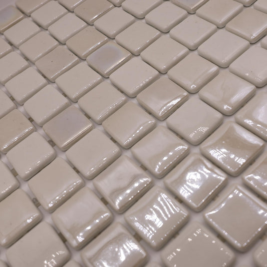 AO Tiles Glass Mosaic Tile – White Twilight Sand 300x300mm- 10 Sheets/ Sample