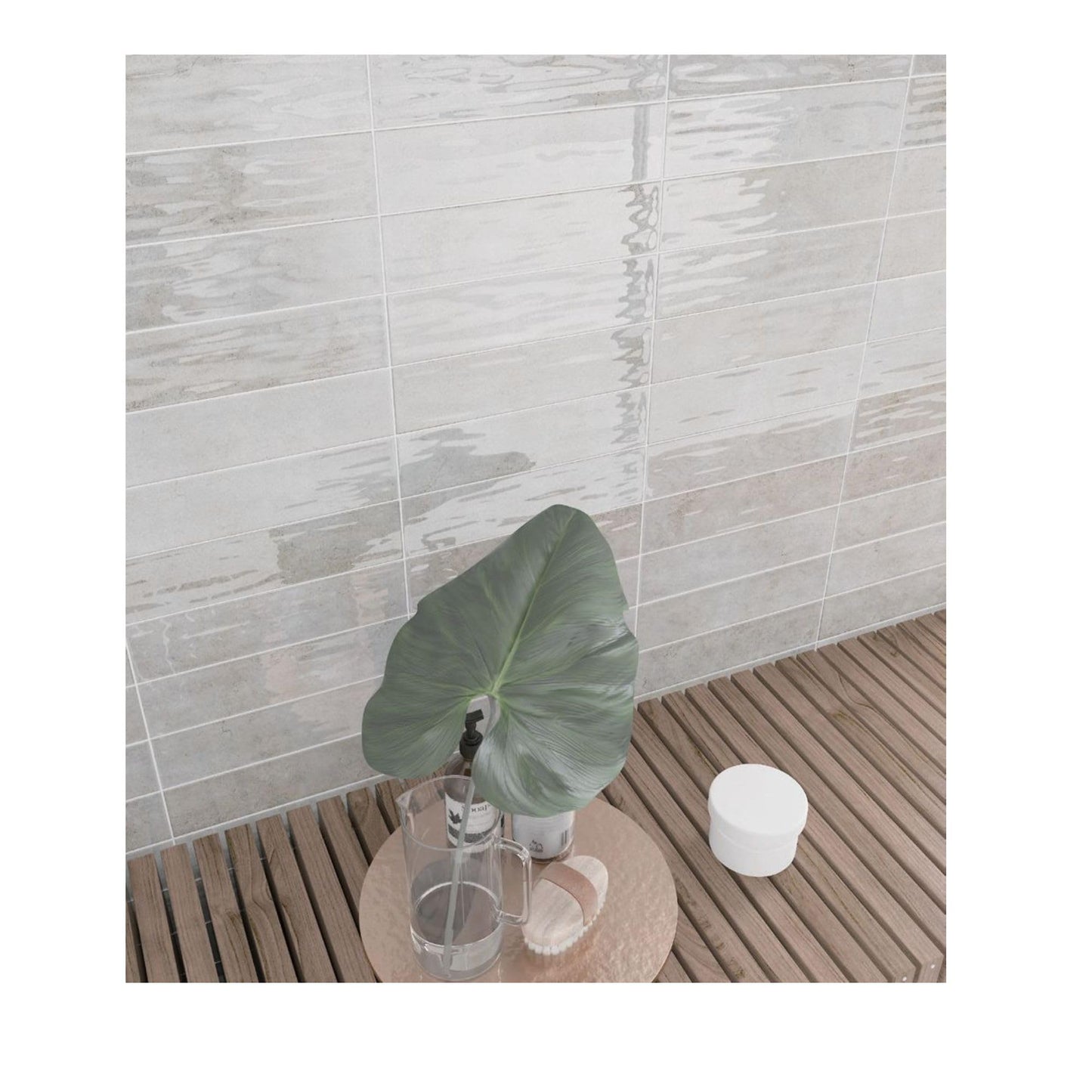 Silver Glossy 75×300mm Subway Tile