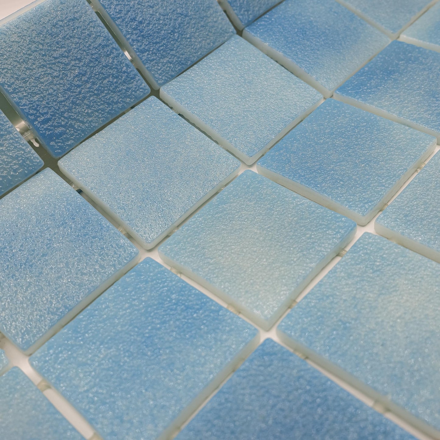 AO Tiles Glass Mosaic Tile Sample – Cloud Sky Blue 10 Sheets/ Sample