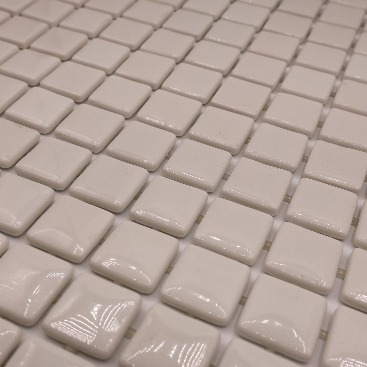 AO Tiles Glass Mosaic Tile – Swan White 300x300mm- 10 Sheets/ Sample