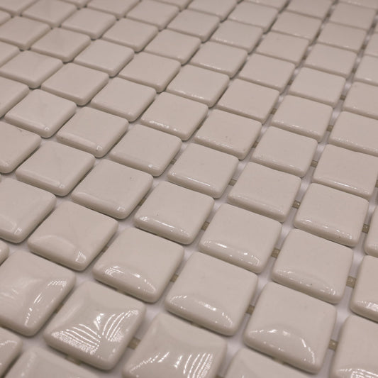 AO Tiles Glass Mosaic Tile – Swan White 300x300mm- 10 Sheets/ Sample