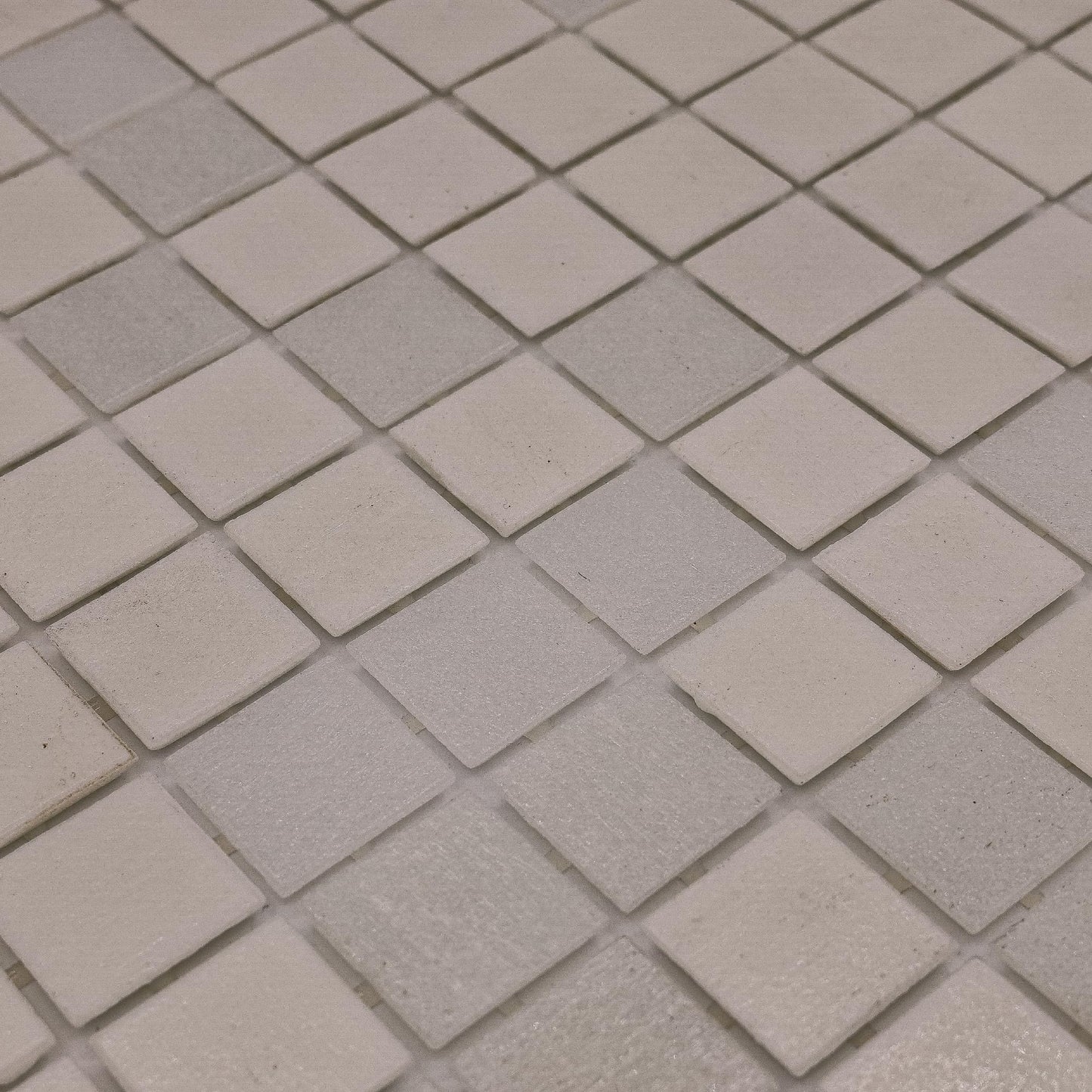 AO Tiles Glass Mosaic Tile  – Pure White Pearl 300x300mm- 10 Sheets/ Sample