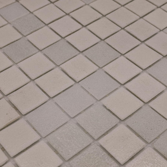 AO Tiles Glass Mosaic Tile  – Pure White Pearl 300x300mm- 10 Sheets/ Sample