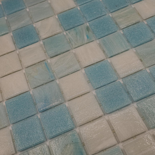 AO Tiles Glass Mosaic  – Strickland Blue 10 Sheets/ Sample